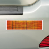 Abstraktes Crosshatch Orange und Schwarz Autoaufkleber (Auf Auto)