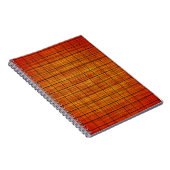 Abstraktes Crosshatch Orange und Schwarz Notizblock (Rechte Seite)