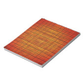 Abstraktes Crosshatch Orange und Schwarz Notizblock (Rotiert)