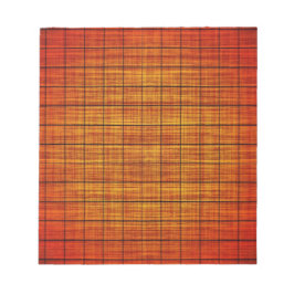 Abstraktes Crosshatch Orange und Schwarz Notizblock