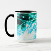 Abstraktes Cyan-blaues Tasse (Links)