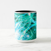 Abstraktes Cyan-blaues Tasse (Zentrum)