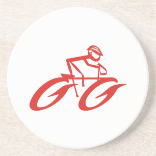 Abstraktes Cycler trägt Sandstein-Untersetzer zur Sandstein Untersetzer