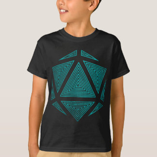 Abstraktes D20 Dungeon Crawler Dragon Master RPG D T-Shirt