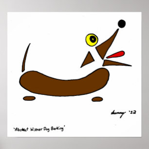 Abstraktes Dackel-Hundeplakat Poster