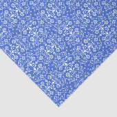Abstraktes Damask blaues Gewebepapier Seidenpapier (Ausschnitt)