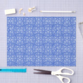 Abstraktes Damask blaues Gewebepapier Seidenpapier (Handwerk)