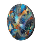 Abstraktes Dartboard Dartscheibe (Vorderseite rechts)