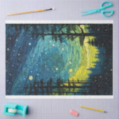 Abstraktes Dekopapier für den nächtlichen Forest Seidenpapier (Basteln)