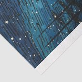 Abstraktes Dekopapier für den nächtlichen Forest Seidenpapier (Ausschnitt)