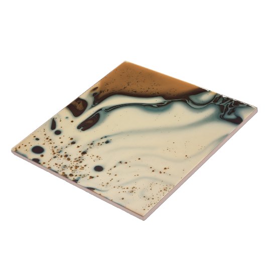 Abstraktes Dekor aus marmorierter Erde Fliese (Seite)