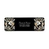 Abstraktes dekoratives Cat Rücksendeadresse Labe (Vorne)