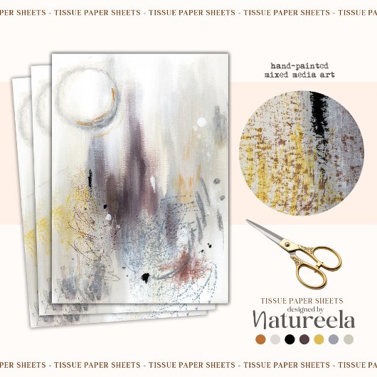 Abstraktes Dekoupage Tissue Paper Seidenpapier