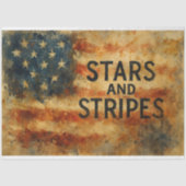 Abstraktes Dekoupage von US Flagge Seidenpapier (Vorderseite)