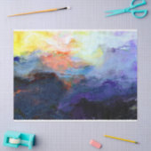 Abstraktes Dekouting der Wasserfarbe des Sonnenunt Seidenpapier (Basteln)