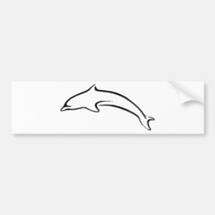 Abstraktes Delfindesign Autoaufkleber