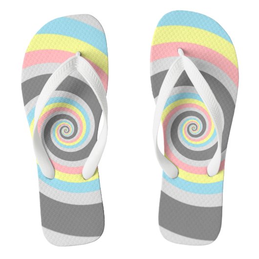 Abstraktes Demiflux-Flag Badesandalen (Fußbett)