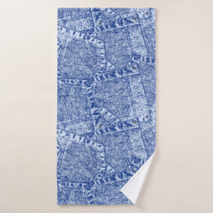 Abstraktes Denim-Taschen-Muster Nahtloses Muster Badehandtuch