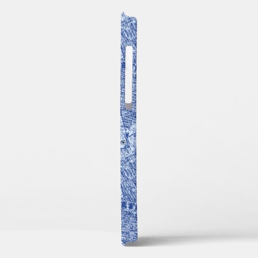 Abstraktes Denim-Taschen-Muster Nahtloses Muster Case-Mate iPhone Hülle (Rückseite / Links)