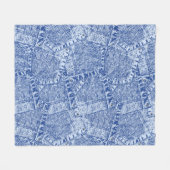 Abstraktes Denim-Taschen-Muster Nahtloses Muster Fleecedecke (Vorderseite (Horizontal))
