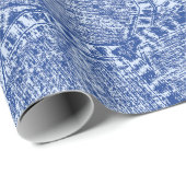 Abstraktes Denim-Taschen-Muster Nahtloses Muster Geschenkpapier (Rolleneckpunkt)