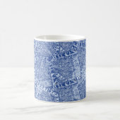 Abstraktes Denim-Taschen-Muster Nahtloses Muster Kaffeetasse (Mittel)