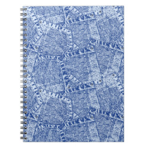 Abstraktes Denim-Taschen-Muster Nahtloses Muster Notizblock