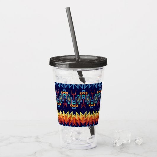 Abstraktes Design Acryltrinkbecher (Vorderseite Ice)