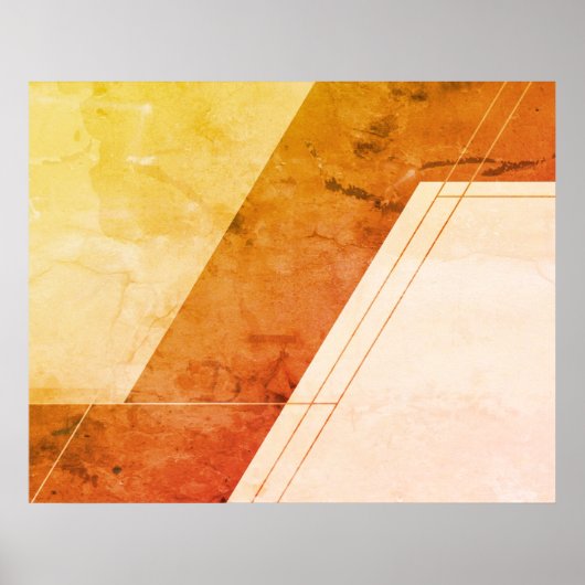 Abstraktes Design auf Braun+Beige an moderner Wand Poster (Vorne)