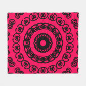 Abstraktes Design auf rotem Hintergrund Fleecedecke (Vorderseite (Horizontal))
