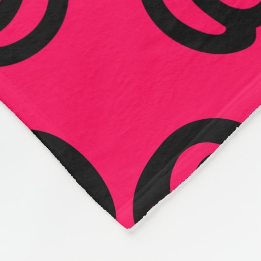 Abstraktes Design auf rotem Hintergrund Fleecedecke (Ecke)