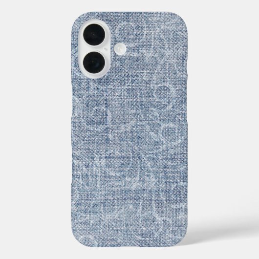 Abstraktes Design auf verblassenem Denim Case-Mate iPhone Hülle (Rückseite)