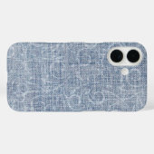 Abstraktes Design auf verblassenem Denim Case-Mate iPhone Hülle (Rückseite (Horizontal))