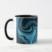 Abstraktes Design aus blauem Marmor Tasse (Links)