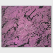 Abstraktes Design aus rosa und schwarzem Marmor Geschenkpapier (Flach)