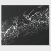 Abstraktes Design aus schwarzem Marmor Geschenkpapier (Flach)