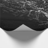 Abstraktes Design aus schwarzem Marmor Geschenkpapier (Ecke)