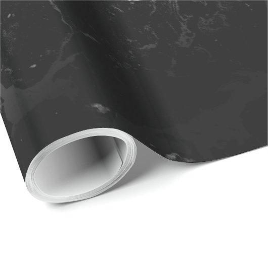 Abstraktes Design aus schwarzem Marmor Geschenkpapier (Rolleneckpunkt)