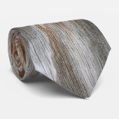 abstraktes Design aus verwittertem Holz Krawatte (Gerollt)
