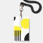 Abstraktes Design Ausweis (Rückseite mit Lanyard)