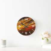 Abstraktes Design Banner-10009 Runde Wanduhr (Zuhause)