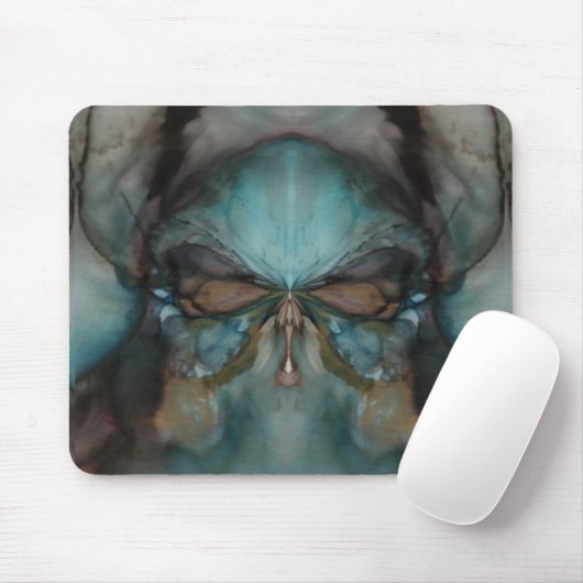 Abstraktes Design Beängstigende Maskierung Mousepad (Mit Mouse)