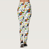 Abstraktes Design Bio Bumerangformen Leggings (Rückseite)