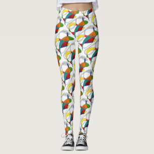 Abstraktes Design Bio Bumerangformen Leggings