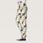 Abstraktes Design Bio Bumerangformen Leggings (Links)