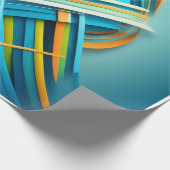 abstraktes Design Blue Geschenkpapier (Ecke)