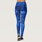 Abstraktes Design, Blues der Tiefsee Leggings (Rückseite)