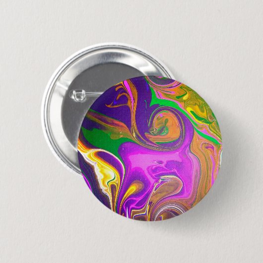 Abstraktes Design-Button "Lila Affe"/ Button (Vorne & Hinten)
