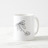 Abstraktes Design der Blume Kaffeetasse (VorderseiteRechts)