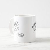 Abstraktes Design der Blume Kaffeetasse (Vorderseite Links)